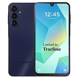 Tracfone Samsung Galaxy A16 5G, [Activation Promotion Incl: 1500Min/1500Txt/1500MB, 365 Days Service Plan] - NEW $79.99
