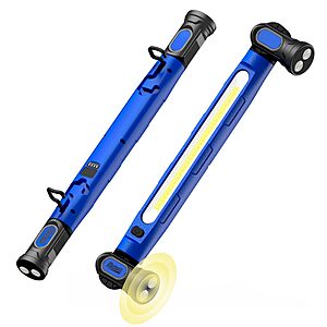 MechaniLite Magnetic Work Light, 3000LM LED & 5200mAh Magnetic Light Bar with Hooks, Cordless Rechargeable Work Light Blue(1 Pack) $25.58