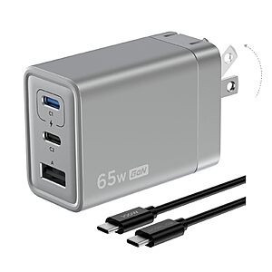EF ECOFLOW USB C Charger, Rapid 65W GaN Type C Charging Block with Foldable Plug (100W USBC Cable Included) $20.99 at Ecoflow Direct via Amazon