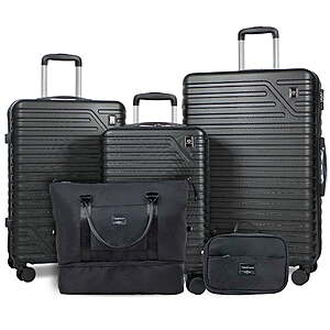 Travelhouse 5-Piece Hardside Spinner Luggage Set For $89.99 Shipped