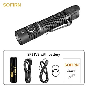 [AC] Sofirn SP31 V3 EDC Rechargeable Flashlight; 2000 lumens, free S&H, $14.1