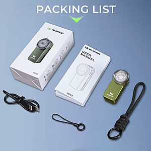 Wurkkos HD03 Rechargeable Clip Light; 680 lumens w/spot, flood and RGB; free shipping, $13.5