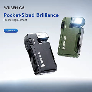 Wuben G5 Rechargeable EDC Flashlight; free S&H; $18.37