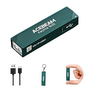 ACEBEAM Keylite 500 Rechargeable EDC Keychain Flashlight $11.99