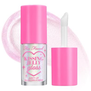 Too Faced Kissing Jelly Lip Oil + Gloss | Hydrating Lip Serum Treatment with Jojoba Oil for Instant Moisture and Glossy Shine, 0.15 Fl Oz, Raspberry $11