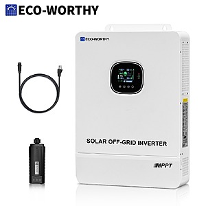 Eco-Worthy 10kW 48V Solar Off-Grid Inverter 120V/240V Split Phase 200A Charger UL1741 $1356 + Free Shipping