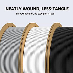 10-pack ELEGOO PLA+ 3D Printer Filament 1.75mm Grey PLA+ $95 + Free Shipping