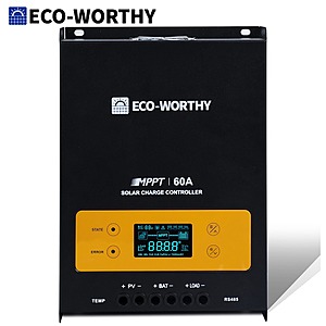 ECO-WORTHY 60A MPPT Solar Charge Controller for 12V-48V Systems with OLED Display $105 + Free Shipping