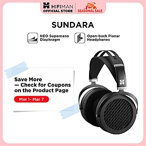 HIFIMAN SUNDARA Over-Ear Open-Back Planar Magnetic Headphones with NEO Diaphragm $113 + Free Shipping