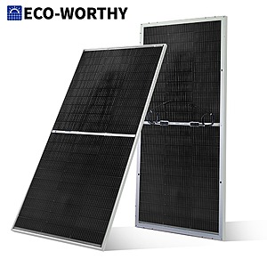 ECO-WORTHY 195W N-Type 18BB Bifacial Solar Panel 12V Monocrystalline $81 + Free Shipping