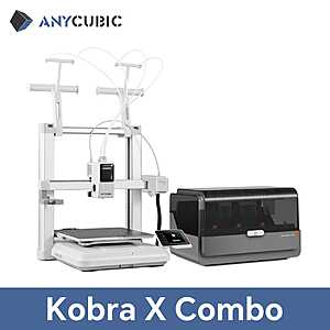 ANYCUBIC Kobra X Combo 3D Printer 600mm/s High Speed, Multi-Color Printing, Auto-Leveling for $342 + Free Shipping