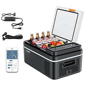 VEVOR/Succebuy 20L Portable Compressor Cooler 12V/24V DC 110-240V AC Fridge $87 + Free Shipping