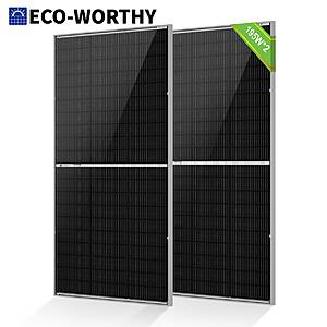 ECO-WORTHY N-Type 18BB Bifacial Solar Panels 2PCS 195W 18V Monocrystalline Solar Panel $138 + Free S/H $135