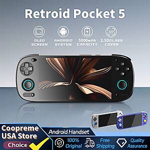 Retroid Pocket 5 Handheld Game Console 5.5inch AMOLED Android 13 Grey $169 + Free S/H