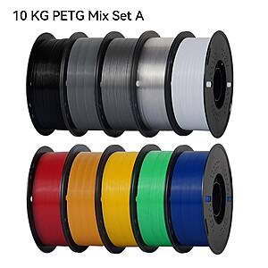 KINGROON Mixed Color 10KG 1.75mm PETG Filament High Quality for 3D Printing $66 + Free S/H