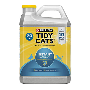 Purina Tidy Cats Instant Action Clumping Cat Litter, Floral Scent, 20 lb Jug - $8.38, Ships FREE w/ Walmart+!