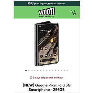 NEW) Google Pixel Fold 5G Smartphone - 256GB $449.99