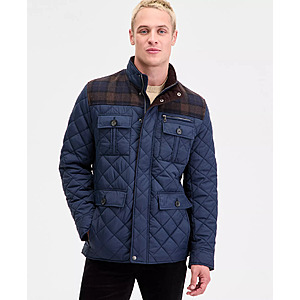 Macy's: Cole Haan Mixed Media Quilted Jacket for $60