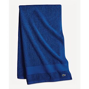 Lacoste Heritage 100% Supima Cotton Bath Towel 30" x 54", Surf Blue $14.99 @Amazon