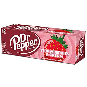 3 12 packs of Dr Pepper Strawberries & Cream - $13.80 at Amazon