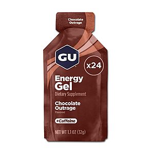 GU Energy Original Sports Nutrition Energy Gel, Chocolate Outrage, 24 Count Box $25.21 at Amazon