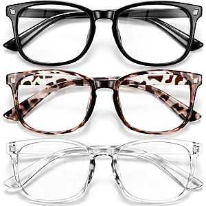 3-Pack Gaoye Blue Light Blocking Glasses for Women: Matte Black/ Leopard/ Transparent $6.49 ($2.16 Each) + Free Shipping w/ Prime or on $35+