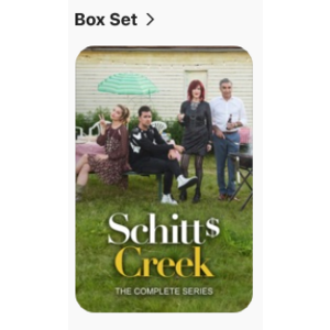 AppleTV: Schitt's Creek: Season 1 ($4.99), Seasons 2-6 ($9.99 each), and Complete Series ($29.99)