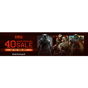 Bethesda 40th Anniversary Sale (Fallout, Elder Scrolls, Doom & More)