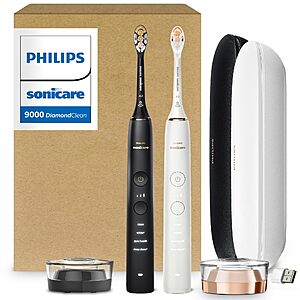 Philips Sonicare DiamondClean 9000 Electric Toothbrush Bundle, HX9912/71, 2-pack $199.96