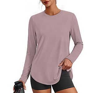 PINSPARK Women's Ultra-Soft Long Sleeve Workout Top (S&ndash;3XL) $4.99 w/ Code