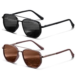 KUGUAOK Polarized Aviator Sunglasses for Women Men Fashion UV Protection Tangle Free Sun Glasses Vintage Trendy Shades