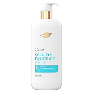 3 x 18.5 Ounce Dove Serum+ Hydration Body Wash Hyaluronic Acid 6% Hydration Serum - $16.98 - Amazon