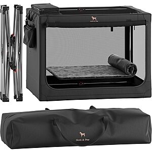 Noah & Paw: Dog Crates 25% Off e.g 42" Collapsible Crate w/ Pet Mat, 2 Pockets & 10mm Locking Zippers $97.49 + Free Shipping