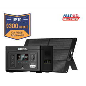 OUPES Exodus 1200 1200W, 992Wh LiFePO4 Portable Power Station + 100W Solar Panel + 6-Yr Warranty $319 + FS
