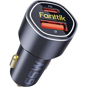 [Prime] Fanttik 65W Dual-Port USB-C Car Charger w/ PD3.0 & QC3.0 $14.39 + Free Shipping
