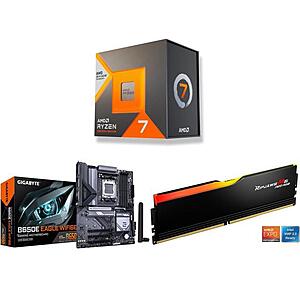 Bundle: AMD Ryzen 7 7700X3D 8-Core Socket AM5 Desktop Processor + GIGABYTE B650E EAGLE WiFi 6E Motherboard $518.98 + Free Shipping