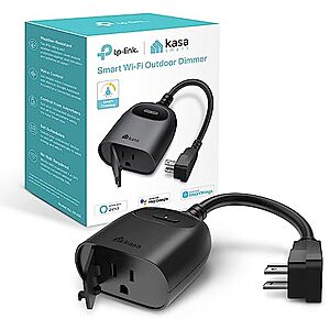Kasa Smart KP405 IP64 Outdoor Smart Dimmer Plug w/ Wi-Fi (Black) $17.99 + Free Shipping w/ Prime or on $35+