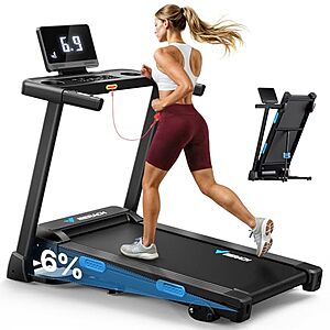MERACH T12 Foldable Treadmill w/ 2.5HP Motor, 300-Lb Capacity & Wide Running Belt $197.99 + Free Shipping
