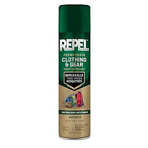 Repel 6.5-Ounce Permethrin Clothing & Gear Insect Repellent Spray $2.90 + Free Ship w/Prime or on orders $35+