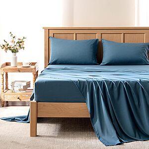 Comfort Spaces Queen 4-Piece Coolmax Moisture Wicking Cooling Sheet Set (Teal) $17.99 + Free Shipping w/ Prime or on $35+