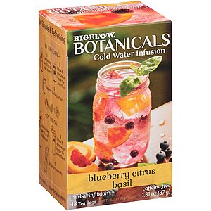 6-Pack 18-Count Bigelow Botanicals Cold Water Infusion Herbal Tea Bags (Blueberry Citrus Basil) $13.64 w/ S&S + Free Shipping w/ Prime or on $35+