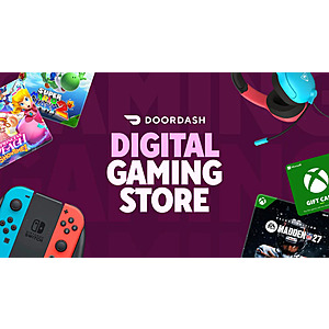 DoorDash App: Spend $50 on Digital Video Games, Get up to $25 DoorDash Gift Card