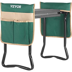 VEVOR Foldable Garden Kneeler & Seat w/ 8" EVA Pad and Tool Pouches (Green) $17.90 + Free Shipping w/ Prime or on $35+