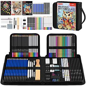 141-Piece Art Supplies Sketching & Drawing Kit w/ Carrying Case $21.00 + Free Shipping w/ Prime or on $35+