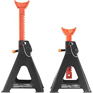 VEVOR Jack Stands, 6 Ton (13,000 lbs) Capacity Car Jack Stands Double Locking, 14.2-23 inch Adjustable Height, 1 Pair Amazon Prime $33.21