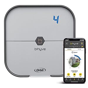 Orbit 57915 B-hyve 4-Zone Indoor Smart Sprinkler Controller $47.74 w/ Prime s/h @Amazon