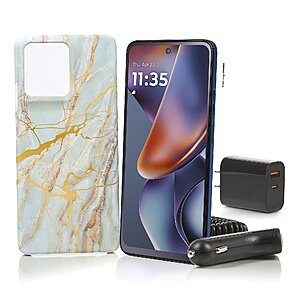 New QVC Members: Tracfone Moto G 5G Smartphone Bundle: 64GB, $44.98 / 128GB, $74.98 (1-Year Service, 1,500 Talk/Text, 4.5GB Data & Accessories) + Free Shipping