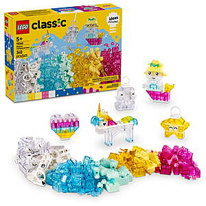 340-Piece LEGO Classic Magical Transparent Box Building Set $21.99 + Free S&H w/ Walmart+ or on $35+