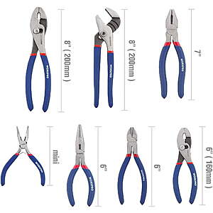 7-Piece WorkPro Forged Carbon Steel Pliers Set w/ Comfort Grip Handle $17.99 + Free Shipping w/ Walmart+ or on $35+