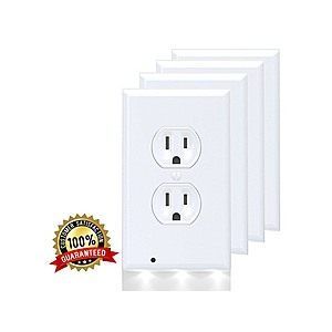 5-Pack Marquee Outlet Covers w/ Built-In LED Night Light (Squared or Rounded) $16.99 + Free Shipping w/ Prime